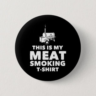 Grappig Bbq Vlees Roken Ontwerp Ronde Button 5,7 Cm