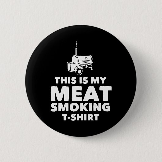Grappig Bbq Vlees Roken Ontwerp Ronde Button 5,7 Cm (Voorkant)