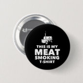 Grappig Bbq Vlees Roken Ontwerp Ronde Button 5,7 Cm (Voorkant /achterkant)