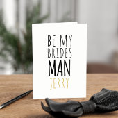 Grappig Be My Bridesman Proposal Groomsman Kaart