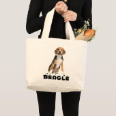 Grappig Beagle Gift Schattige Puppy Hondenliefhebb Grote Tote Bag (Voorkant (product))