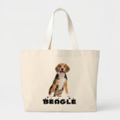 Grappig Beagle Gift Schattige Puppy Hondenliefhebb Grote Tote Bag (Voorkant)