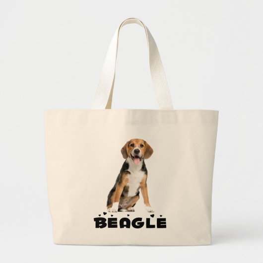 Grappig Beagle Gift Schattige Puppy Hondenliefhebb Grote Tote Bag (Voorkant)