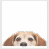 Grappig Beagle Hond Half Gezicht Sticker (Vel)