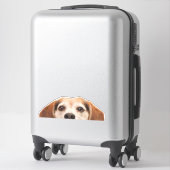 Grappig Beagle Hond Half Gezicht Sticker (Koffer)