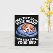 Grappig Beagle-ontwerp voor mannen vrouwen Hound B Kaart (Gele Bloem)