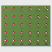 Grappig Beaver-y Merry! Santa Beaver Cadeaupapier (Vlak)