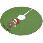 Grappig Beaver-y Merry! Santa Beaver Kerstboom Rok (Gekanteld)