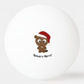 Grappig Beaver-y Merry! Santa Beaver Pingpongbal (Achterkant)