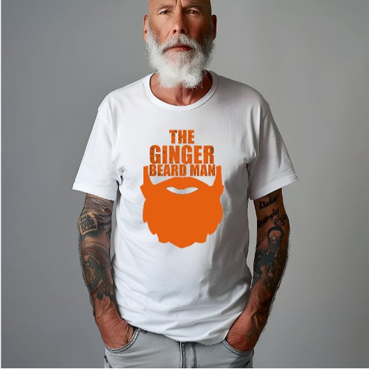 Grappig bebaarde quotes gember baard man t-shirt
