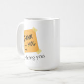 Grappig Bedankt Dat Je Er Bent Koffiemok (Voorkant links)