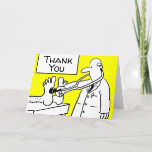 Grappig Bedankt Dokter Labjas & Stethoscoop Kaart