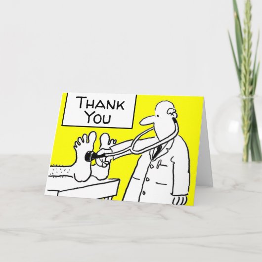 Grappig Bedankt Dokter Labjas & Stethoscoop Kaart (Voorkant)