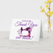 Grappig bedankt naaimachine Wenskaart Kaart (Gele Bloem)