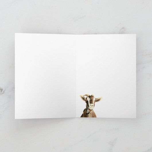 Grappig bedankt oude geitenhouder, Humor Feestdagen Kaart (Binnen)