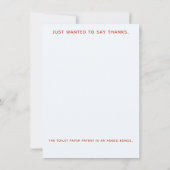 Grappig bedankt, Toilet Paper Patent Bedankkaart (Achterkant)