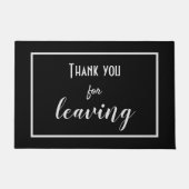 Grappig "Bedankt voor het verlaten" Introvert Anti Deurmat (Voorkant)