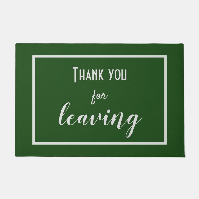 Grappig "Bedankt voor het verlaten" Introvert Anti Deurmat (Voorkant)