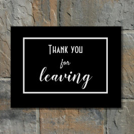 Grappig "Bedankt voor het verlaten" Introvert Anti Deurmat