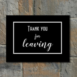 Grappig "Bedankt voor het verlaten" Introvert Anti Deurmat