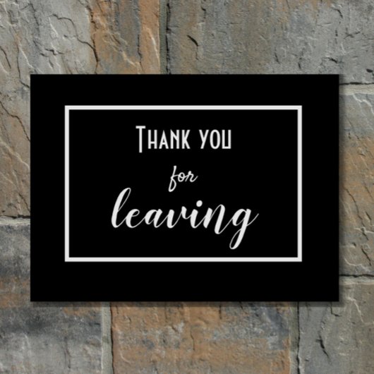 Grappig "Bedankt voor het verlaten" Introvert Anti Deurmat