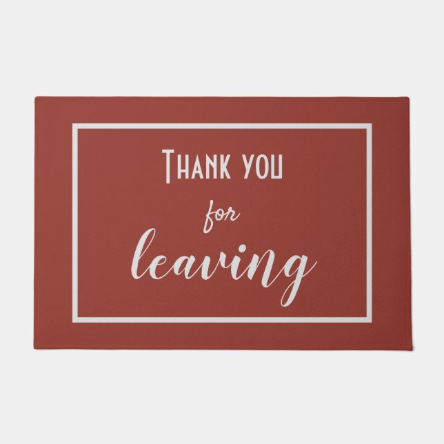 Grappig "Bedankt voor het verlaten" Introvert Anti Deurmat (Voorkant)