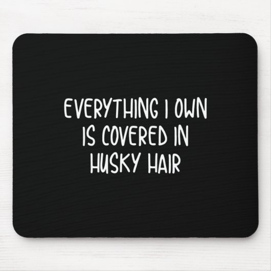 Grappig bedekt met husky haar  muismat (Voorkant)