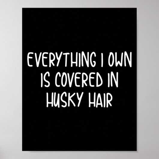 Grappig bedekt met husky haar poster (Voorkant)