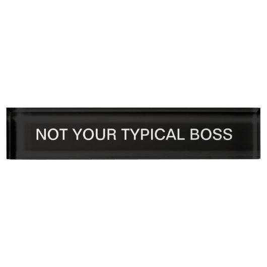 Grappig Bedrijf Boss Desk Plaque Naambordje (Voorkant)