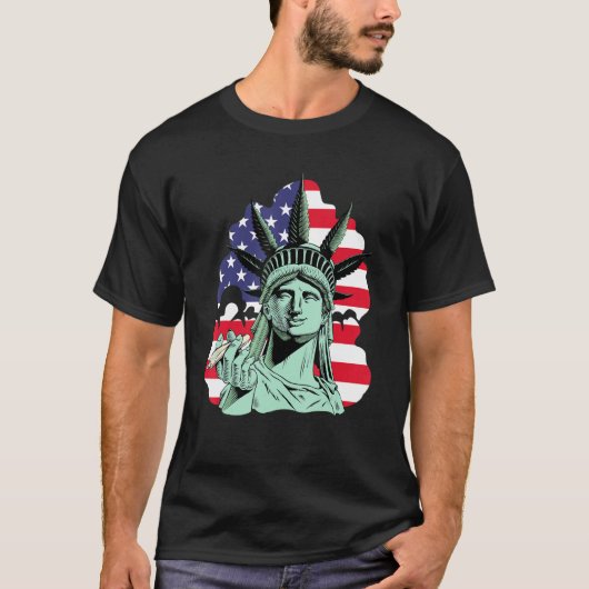 Grappig beeld van de vrijheid van het roken van pa t-shirt (Voorkant)