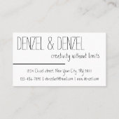 Grappig beeldhouwer man aanpasbaar visitekaartje (Achterkant)