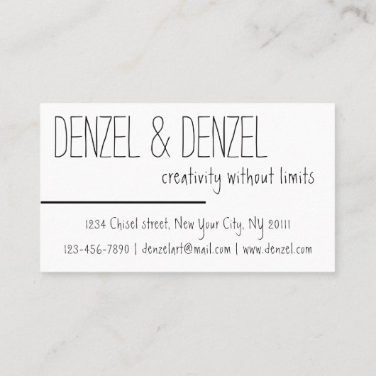 Grappig beeldhouwer man aanpasbaar visitekaartje (Achterkant)