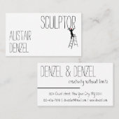 Grappig beeldhouwer man aanpasbaar visitekaartje (Voorkant / Achterkant)