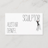 Grappig beeldhouwer man aanpasbaar visitekaartje (Voorkant)