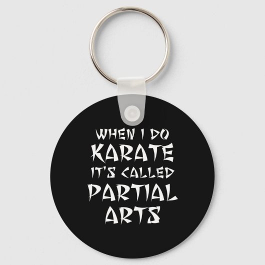 Grappig been arm voet geamputeerd karate Martial P Sleutelhanger (Voorkant)