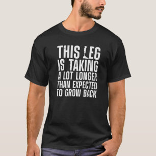Grappig been geamputeerde ontwerp voor mannen vrou t-shirt
