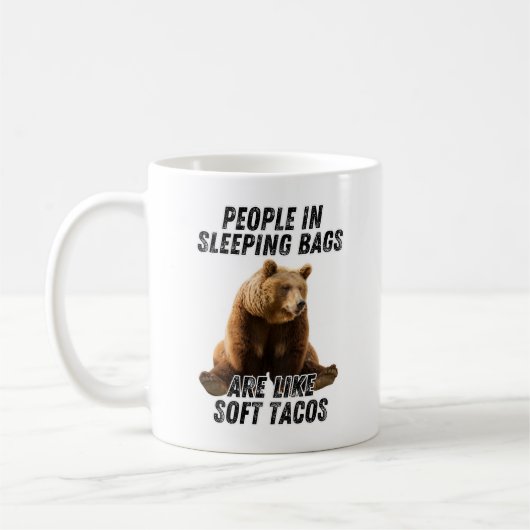 Grappig beer camping offerte - camper humor koffiemok (Links)