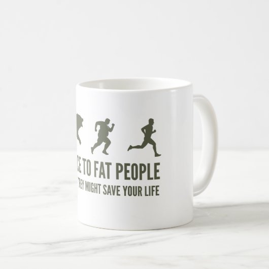 Grappig Beer Chase Koffiemok (Voorkant rechts)