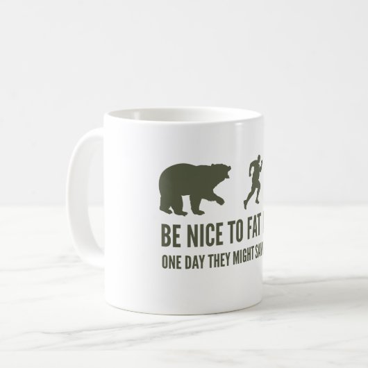 Grappig Beer Chase Koffiemok (Voorkant links)