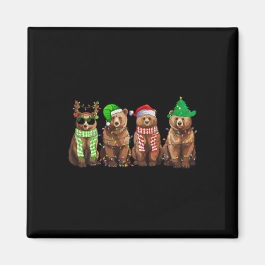Grappig Beer Christmas Light Beer Lover Xmas Beer  Magneet (Voorkant)