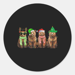 Grappig Beer Christmas Light Beer Lover Xmas Beer Ronde Sticker