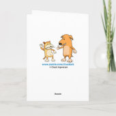 Grappig Beer dat een Picnic Birthday overspoelt Kaart (Achterkant)