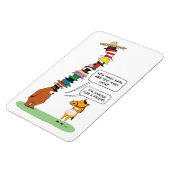 Grappig Beer dat veel Petten draagt Magneet (Linkerzijde)