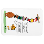 Grappig Beer dat veel Petten draagt Magneet (Horizontaal)