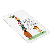 Grappig Beer dat veel Petten draagt Magneet (Rechterzijde)