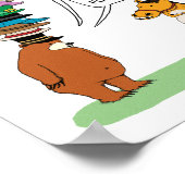 Grappig Beer dat veel Petten draagt Poster (Hoek)