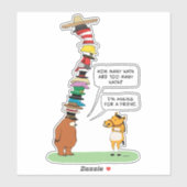 Grappig Beer dat veel Petten draagt Sticker (Vel)