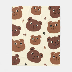 Grappig beer fleece deken