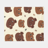 Grappig beer fleece deken (Voorkant (Horizontaal))