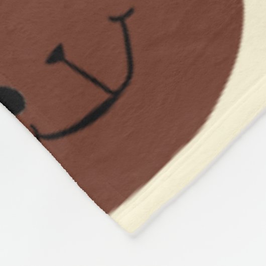 Grappig beer fleece deken (Hoek)